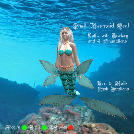 Shell Mermaid Teal