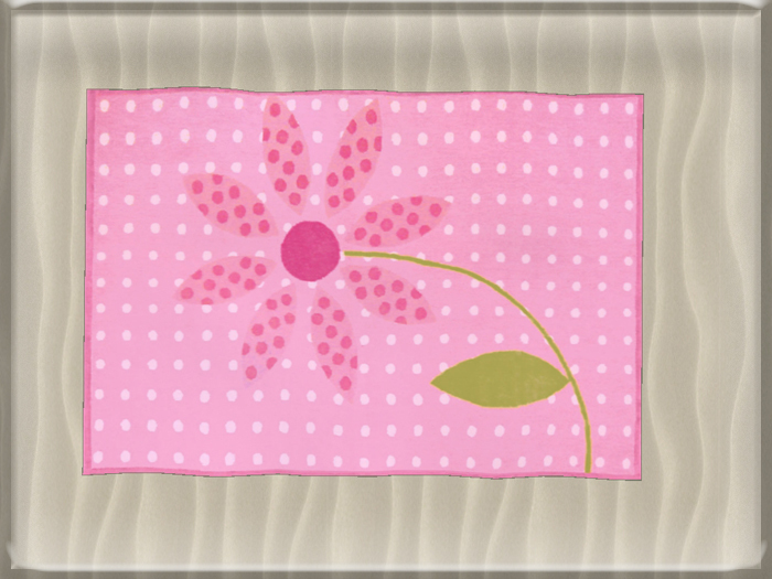 ::BnB::  Pink polka dot flower rug