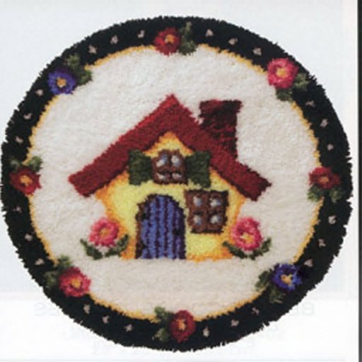 AFantasy Plush Cottage Circular Area Rug