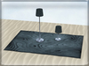 ::BnB:: Blue swirls lamp and rug set