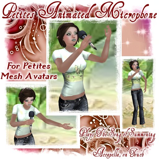 Animated Musical Microphone    *FOR PETITES MESH AVATARS*