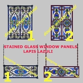 Stained glass window panels Lapis Lazuli (textures)