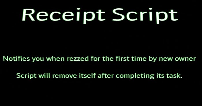 @MA@ Scripts 27 Receipt Script
