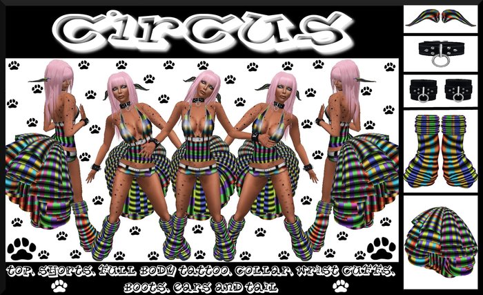 T&C Circus Neko Outfit (Rainbow/Urban)