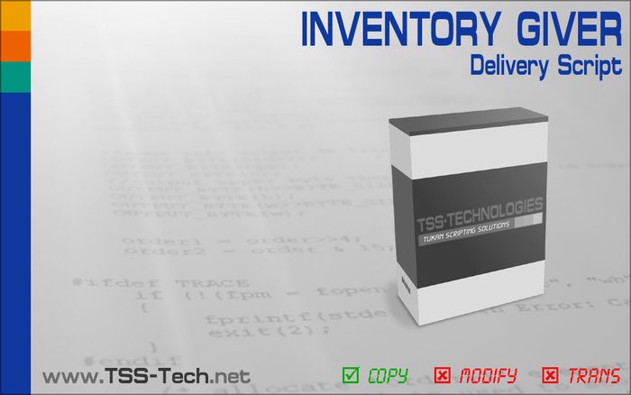 ::TSS:: Inventory Giver