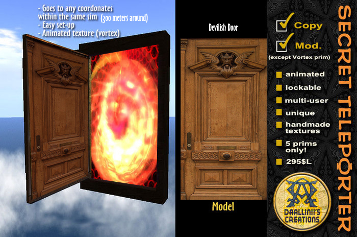 Secret Teleporter ~  Devilish Door [ red vortex ]