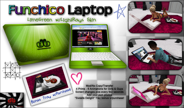 -db- The Funchico Laptop (Lime Green LightRays)_BOXED