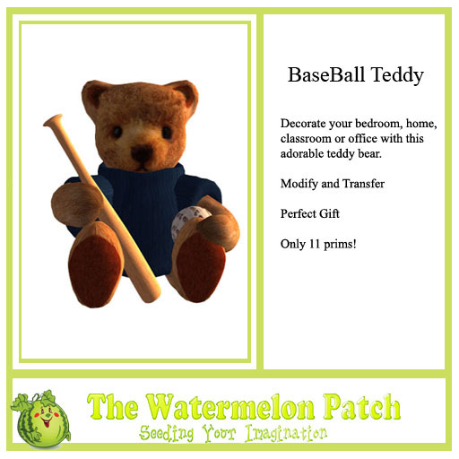 BaseBall Teddy Bear BOXED