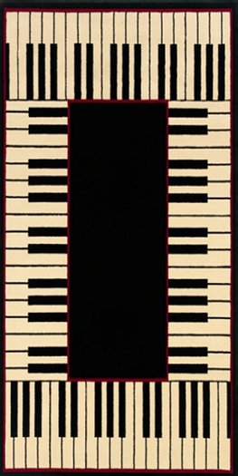 AFantasy Piano Keys Area Rug