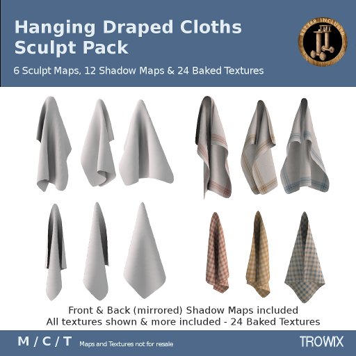 Trowix - Hanging Draped Cloths Sculpt Pack