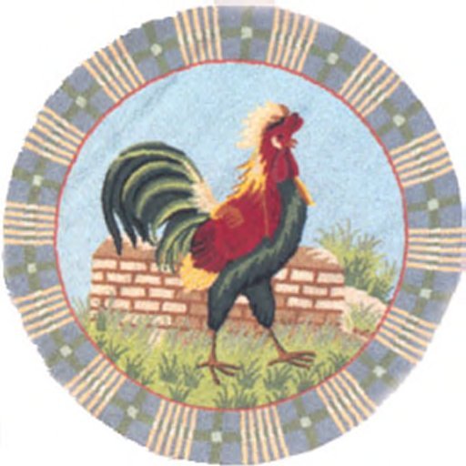 AFantasy Kitchen Rooster Circular Area Rug