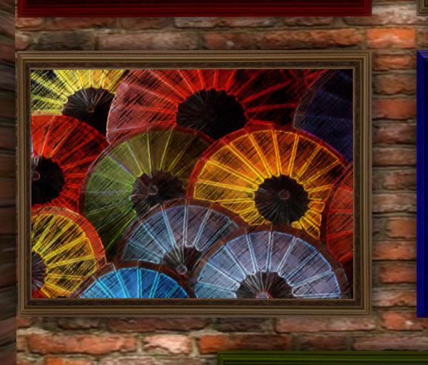Roby'style Colorfull Umbrellas Picture Frame