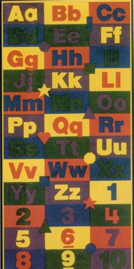 AFantasy Childs Room Alphabet & Numbers Area Rug