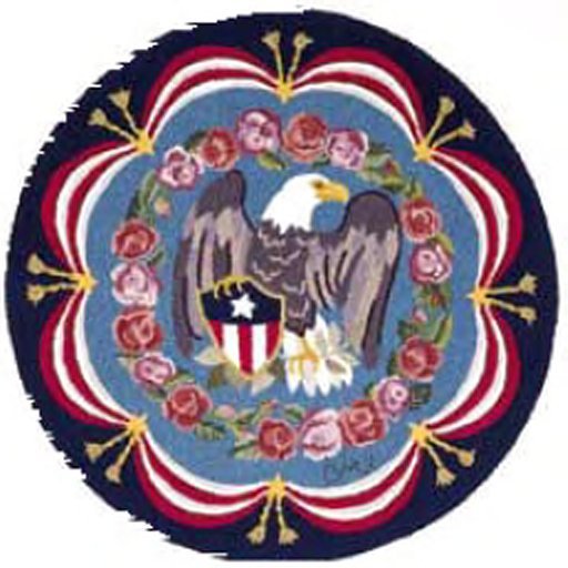 AFantasy Patriotic Circular Area Rug