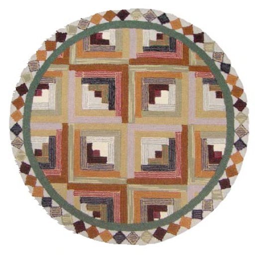 AFantasy Circular Southwestern Area Rug