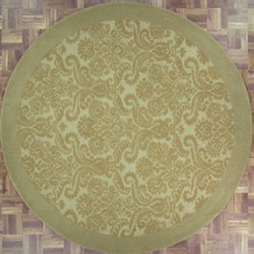 AFantasy Elegant Green Circular Area Rug