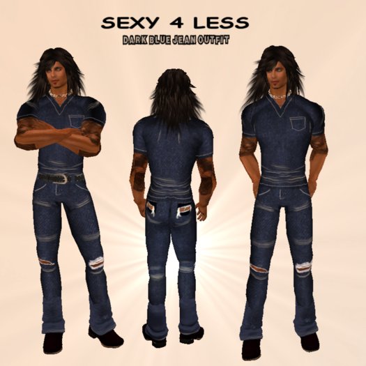 S4L MENS DARK BLUE JEAN OUTFIT