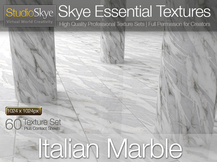 Italian Marble - Skye Essential - 60 Full Perms Textures
