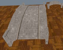 Stone Tile Bridge with Raised Sidewalks - 5 prims BOX 