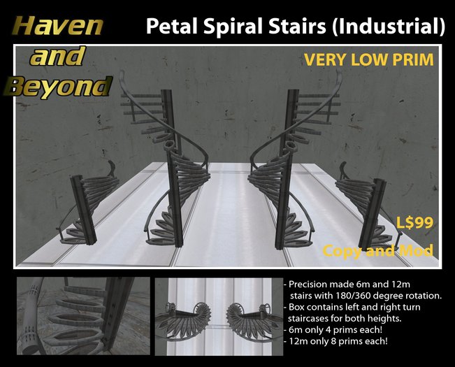 Petal Spiral Stairs (industrial)