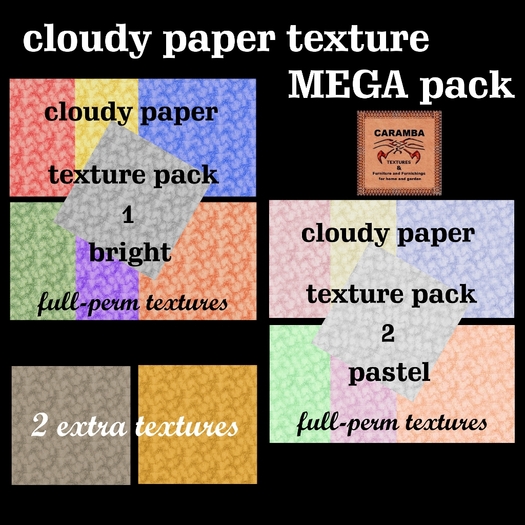 Cloudy paper texture MEGA pack