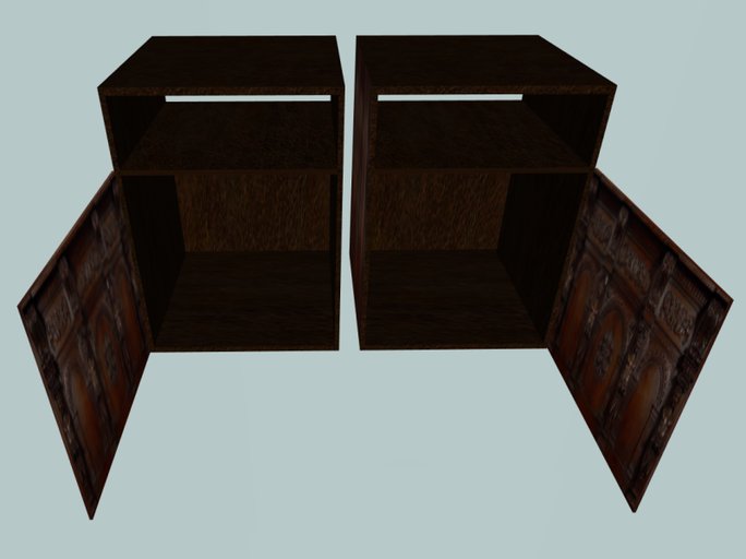 Boromir Pair of Bedside Table with Opening Doors