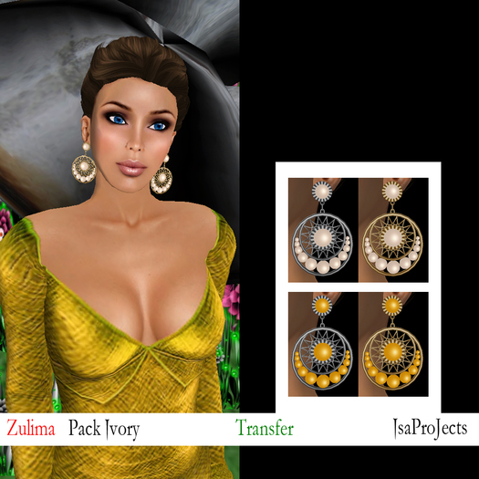 *Isa ProJects*Earrings Zulima Pack Ivory