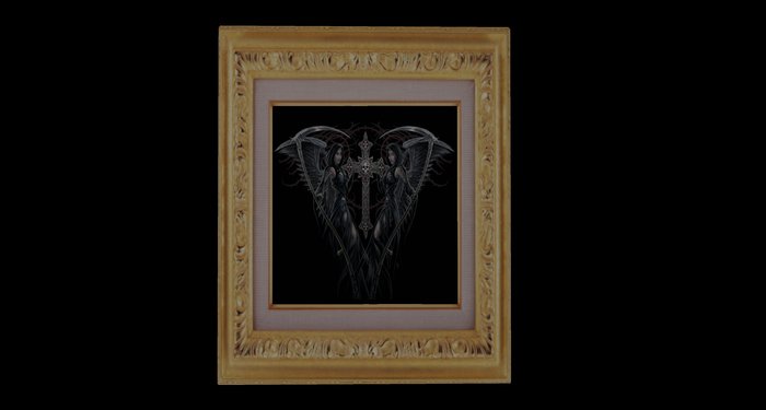 Goth Girls Picture In Frame (2 prims) BOXED