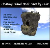 Floating Island Rock Cave ( for waterfall landscaping cavern grotto home garden sky skybox tree plant stone tiki nature)