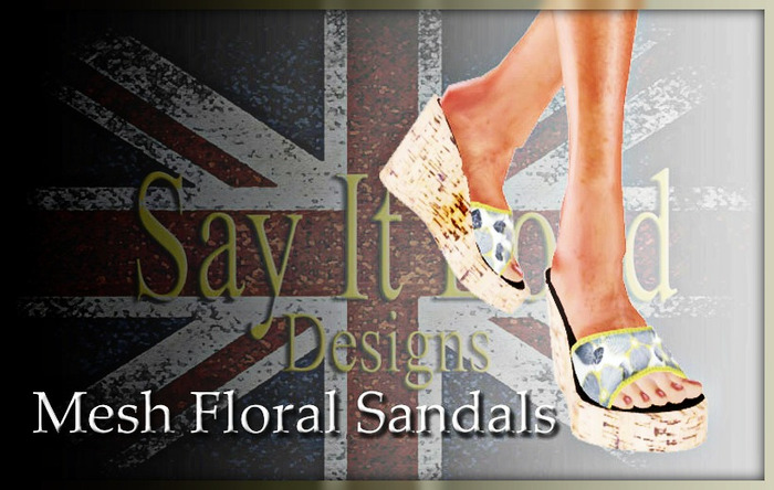 Say it Loud Mesh Floral Sandals