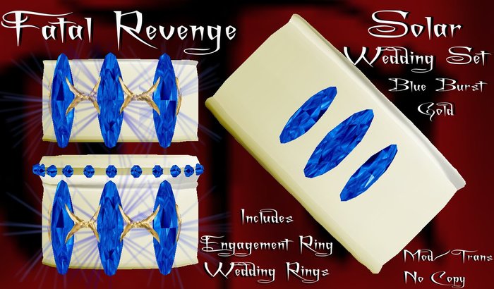 Fatal Revenge- Solar Wedding Set (Gold/Blue Burst)