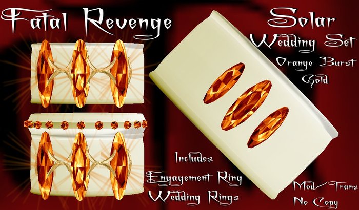 Fatal Revenge- Solar Wedding Set (Gold/Orange Burst)