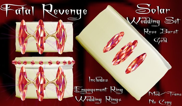 Fatal Revenge- Solar Wedding Set (Gold/Rose Burst)