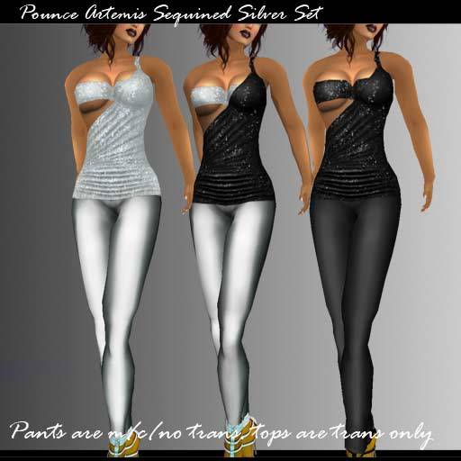 *P* Pounce Artemis Sequined Silver Set