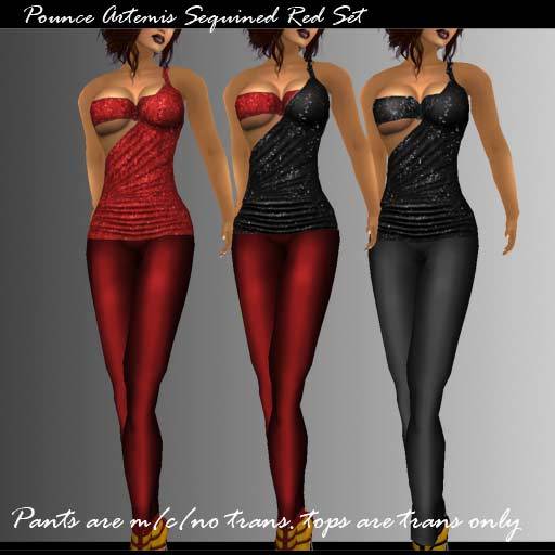 *P* Pounce Artemis Sequined Red Set