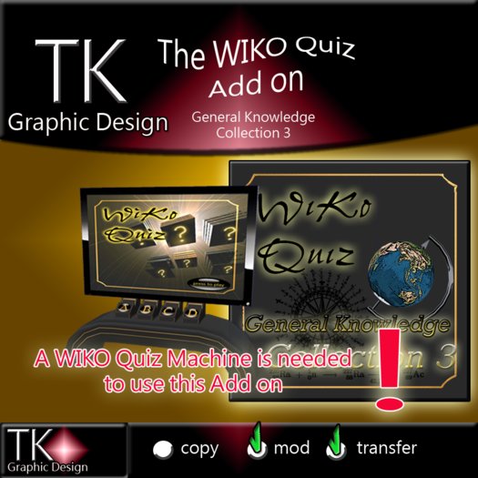 WIKO Multiple choice QUIZ with mega functions - QUIZ ADDON: General Knowledge Collection 3