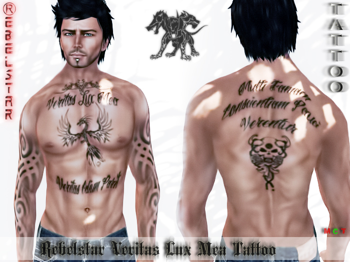"Rebelstar" Veritas Lux Mea Tattoo