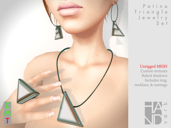 [HANDverk] Patina Triangle Jewelry Set 