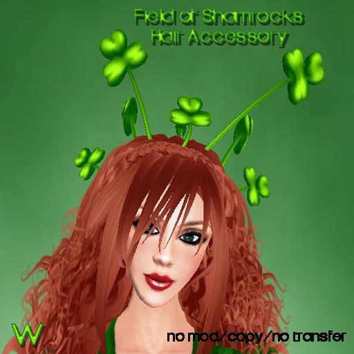 ~WC~ Field of Shamrocks Hair Accessory