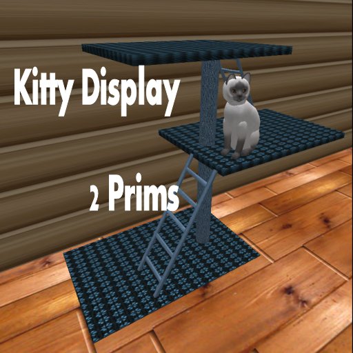 Kitty Display Blue Flowers