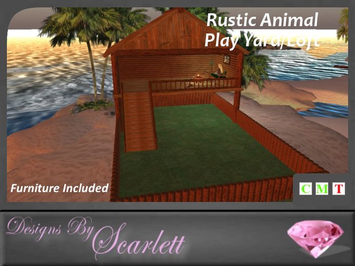 Rustic Animal Play Yard/Loft
