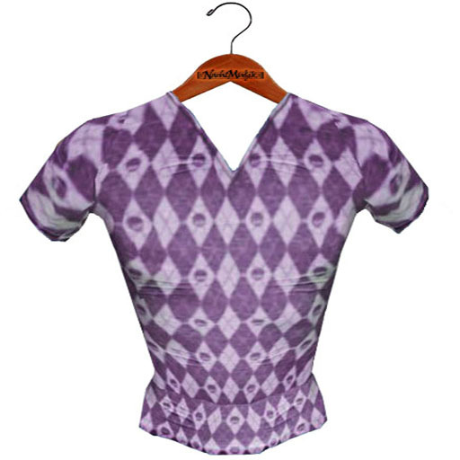 nM Purple Argyle VNeck TShirt