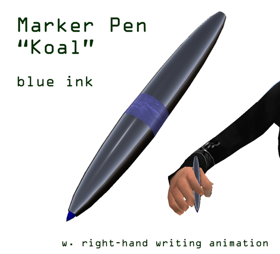 Filzstift / Marker schwarze Tinte - mit Schreib-Animation
