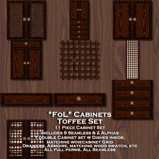 CamRock Textures: Cabinets - Toffee Set