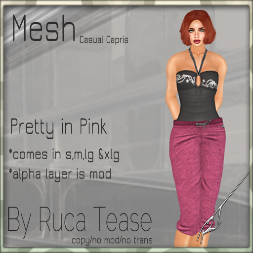mesh capri pink