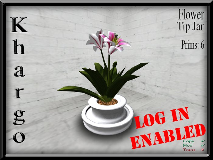 Khargo: Flower Tip Jar / Tipjar - Log In Version for Clubs / Employees / Split Tips
