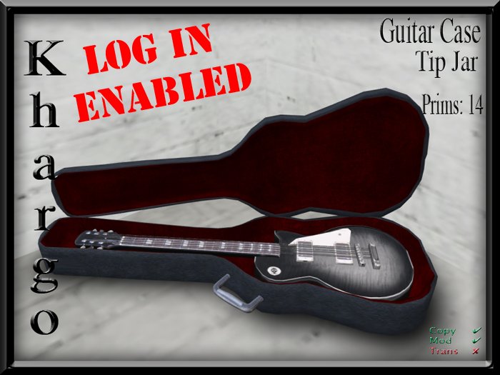 Khargo: Guitar Case Tip Jar / Tipjar - Log In Version for Clubs / Employees / Split Tips 