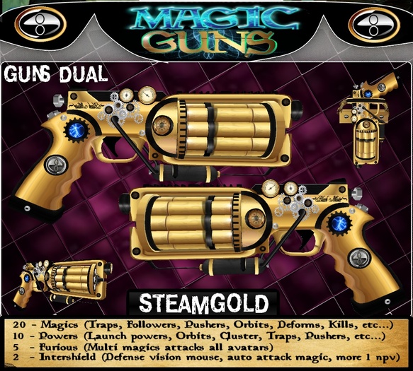 BOX Magic gun-Steamgold-Dual