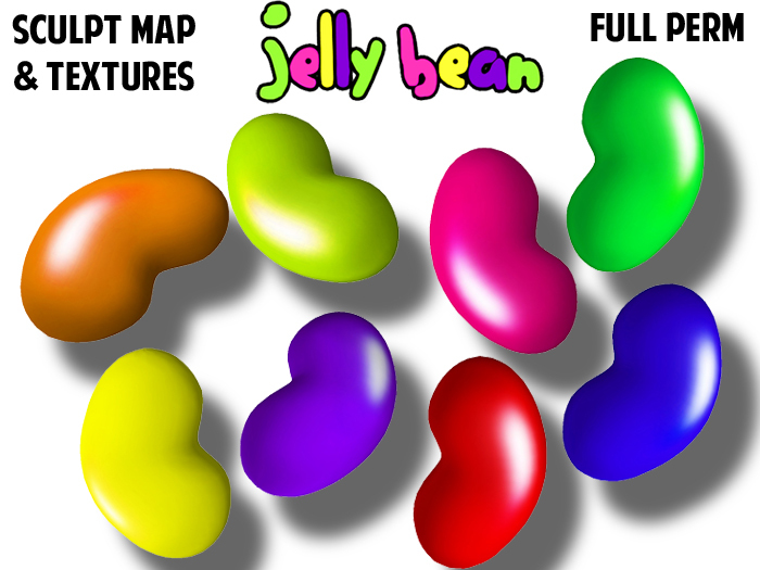 FULL PERM Sculpted Jelly Bean Sculpt Map & Textures
