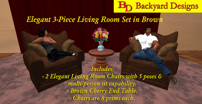 SALE!! 3-Piece Living Room Set in Brown